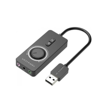 VENTION Placa de som externa USB com controlo de volume