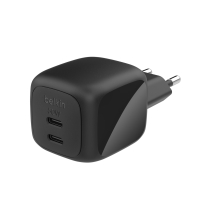 BELKIN Carregador de tomada GaN 2 Portas USB-C 50W (preto)