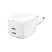 BELKIN Carregador de tomada GaN 2 Portas USB-C 50W (branco)