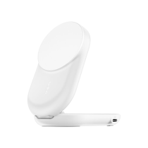 BELKIN Estação de carregamento magnética 2-em-1 Qi2 (25W) (branca)