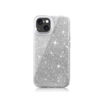Capa de proteção Glitter iPhone 16 Plus (prateada)