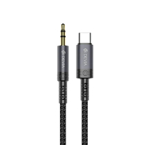 DEVIA Cabo USB-C para Jack 3,5mm 1m (preto)
