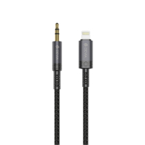 DEVIA Cabo Lightning para Jack 3,5mm 1m (preto)