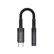 DEVIA Adaptador USB-C para Jack 3.5mm (preto)