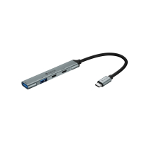 DEVIA Lite1 Hub USB-C 4-em-1 (cinzento escuro)