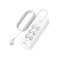 BELKIN Extensão elétrica Proteção contra sobretensões 6 Tomadas (USB-A + USB-C)
