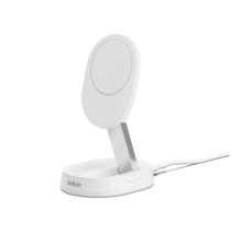 BELKIN Suporte de carregamento magnético Qi2 e dobrável (15W) (branco) (sem adaptador de corrente)