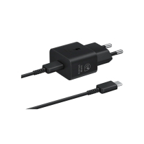 SAMSUNG Pack Carregador 25W + Cabo USB-C (preto)