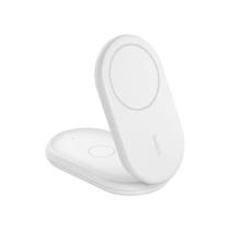 BELKIN Estação de carregamento Sem fios 2-em-1 com Qi2 (15W) (branca)