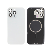 Vidro traseiro titânio branco iPhone 15 Pro Max (com MagSafe) (sem logótipo)