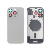 Vidro traseiro titânio natural iPhone 16 Pro (com MagSafe) (sem logótipo)