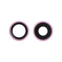 Lente da câmara traseira com aro iPhone 16/16 Plus (rosa) (lote de 2)