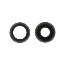 Lente da câmara traseira com aro iPhone 16/16 Plus (preto) (lote de 2)
