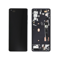 Ecrã completo preto Motorola Edge 2020 (XT2063) (com chassis) (ReLife)