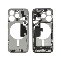 Chassis central titânio branco iPhone 15 Pro (com componentes) (Pulled A)