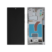 Ecrã completo branco Galaxy S22 Ultra (S908) (Soft OLED)