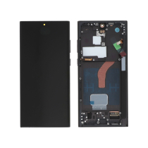 Ecrã completo preto Galaxy S22 Ultra (S908) (Soft OLED)