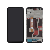 Ecrã completo preto OLED Oppo A76 (com chassis)