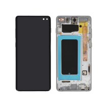 Ecrã completo branco Galaxy S10+ (G975F) (com chassis)