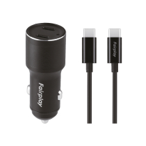 FAIRPLAY Pack Carregador para automóvel (60W) + Cabo USB-C