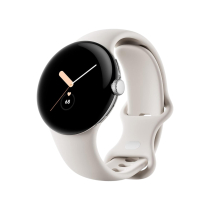 Pixel Watch 41mm prateado com Bracelete Sport Bege (Wifi + rede móvel)
