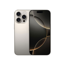 Modelo de exposição tipo iPhone 16 Pro (Titânio natural)