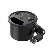 ORICO Hub para passa-cabos de secretária USB 3.0 (DESK-2U1C)