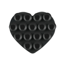 Suporte com ventosa Coração (preto)