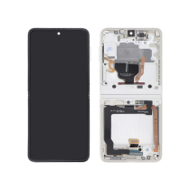Ecrã completo creme Galaxy Z Flip3 5G (F711B) (sem Cam frontal)