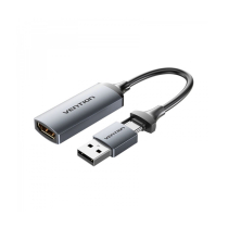 VENTION Placa de captura de vídeo HDMI-A para USB-C/USB-A 0,1m (cinzento)