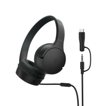 BELKIN Soundform Mini Auscultadores Com fios Criança (USB-C/Jack) (pretos)