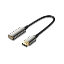 VENTION Conversor Entrançado DP Macho para HDMI Fêmea 8K 0,25m (preto)
