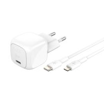 BELKIN Carregador de tomada 30W + Cabo USB-C para Lightning 1m (branco)