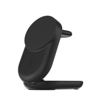 BELKIN Estação de carregamento magnética 3-em-1 Qi2 (25W) (preta)